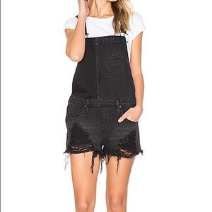 🍊 Blank NYC cut off overall shorts